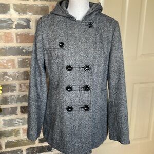 Women's Gray Double-Breasted Coat
